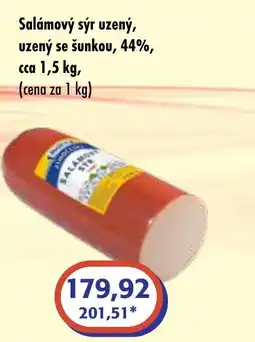 ČEPOS Salámový sýr uzený, uzený se šunkou, 44% nabídka