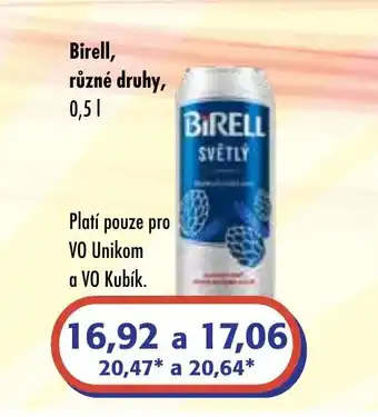 ČEPOS BIRELL nabídka
