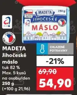 Kaufland MADETA Jihočeské máslo nabídka