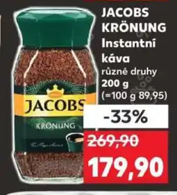 Kaufland JACOBS KRÖNUNG Instantní Kava nabídka