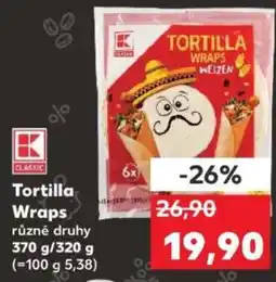 Kaufland Tortilla Wraps nabídka