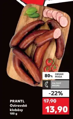 Kaufland PRANTL Ostravské klobásy nabídka