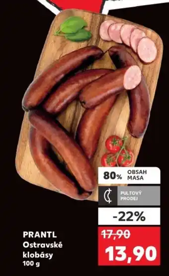 Kaufland PRANTL Ostravské klobásy nabídka
