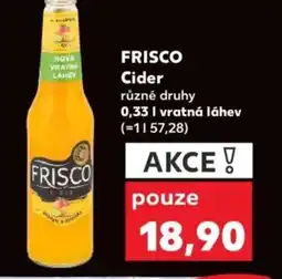 Kaufland FRISCO Cider nabídka