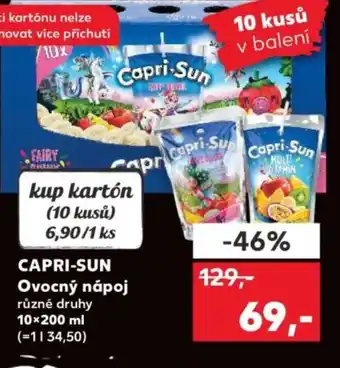 Kaufland CAPRI-SUN Ovocný nápoj nabídka