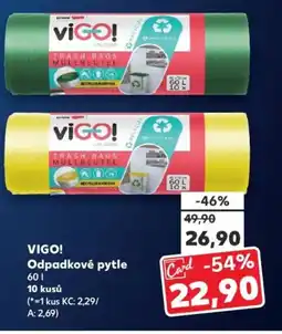 Kaufland VIGO! Odpadkové pytle nabídka