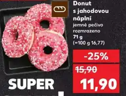 Kaufland Donut s jahodovou náplní nabídka