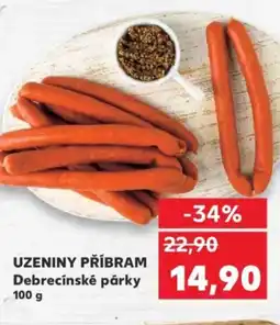 Kaufland UZENINY PŘÍBRAM Debrecínské párky nabídka