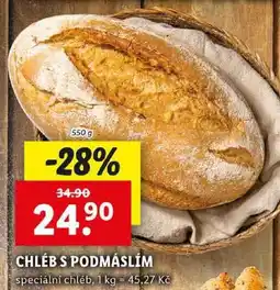 Lidl CHLÉB S PODMÁSLÍM, 550 g nabídka
