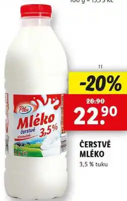 Lidl ČERSTVÉ MLÉKO, 1 l nabídka