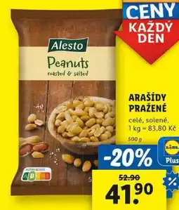Lidl ARAŠÍDY PRAŽENÉ, 500 g nabídka