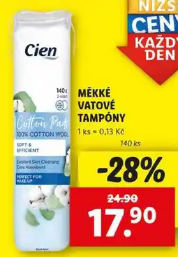 Lidl MĚKKÉ VATOVÉ TAMPÓNY, 140 ks nabídka
