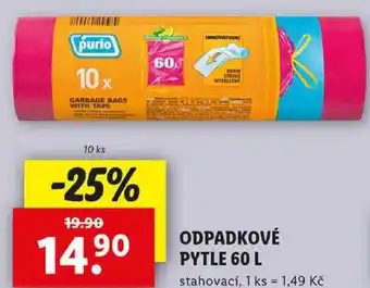 Lidl ODPADKOVÉ PYTLE 60 L, 10 ks nabídka