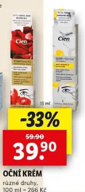 Lidl OČNÍ KRÉM, 15 ml nabídka