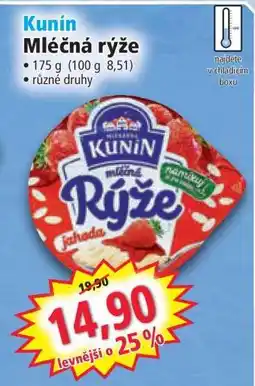 Norma Kunín mléčná rýže nabídka