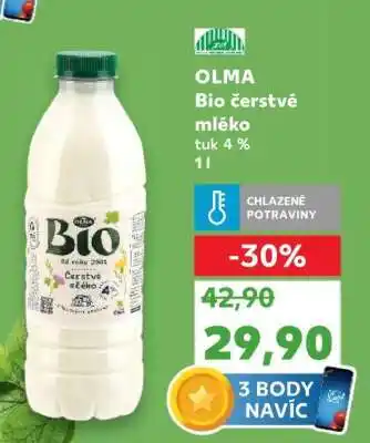 Kaufland OLMA Bio čerstvé mléko nabídka