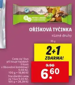 Lidl OŘÍŠKOVÁ TYČINKA, 35 g nabídka