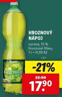 Lidl HROZNOVÝ NÁPOJ, 1,5 l nabídka