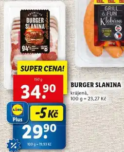Lidl BURGER SLANINA, 150 g nabídka
