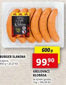 Lidl GRILOVACÍ KLOBÁSA, 600 g nabídka