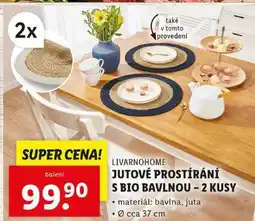 Lidl JUTOVÉ PROSTÍRÁNÍ S BIO BAVLNOU - 2 KUSY nabídka