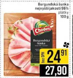 Jip Burgundská šunka nejvyšší jakosti 96 % 3 plátky 100 g nabídka
