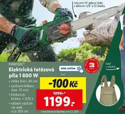 Lidl Elektrická řetězová pila 1 600 W nabídka