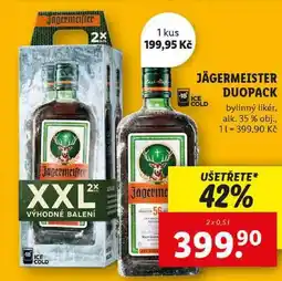 Lidl JÄGERMEISTER DUOPACK, 2x 0,5 l nabídka