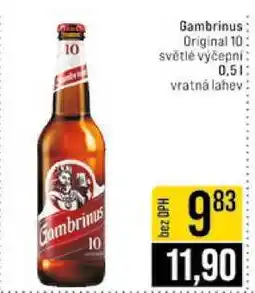 Jip Gambrinus Original 10 světlé výčepní 0,5l nabídka