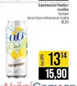 Jip Edelmeistr Radler nealko lemon bezinka+citronová máta 0,5l nabídka