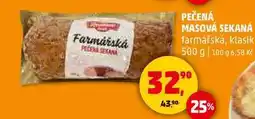Penny Market PEČENÁ MASOVÁ SEKANÁ farmářská, 500 g nabídka