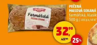 Penny Market PEČENÁ MASOVÁ SEKANÁ farmářská, 500 g nabídka