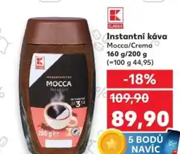 Kaufland Instantní káva Mocca/Crema nabídka