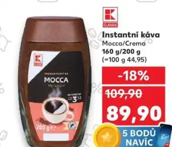 Kaufland Instantní káva Mocca/Crema nabídka