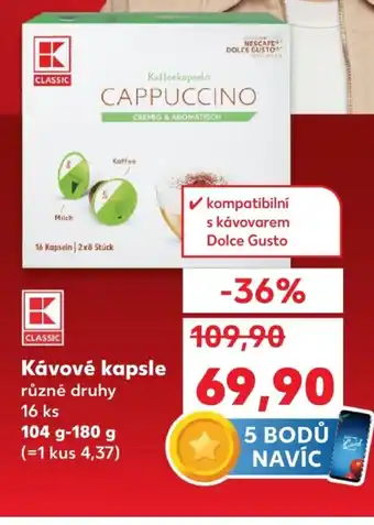 Kaufland Kávové kapsle nabídka