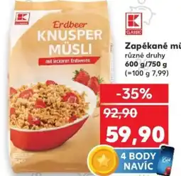 Kaufland Zapékané müsli nabídka
