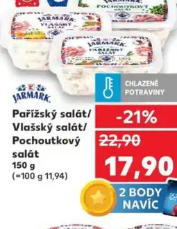 Kaufland Pařížský salát/ Vlašský salát/ Pochoutkový salát nabídka