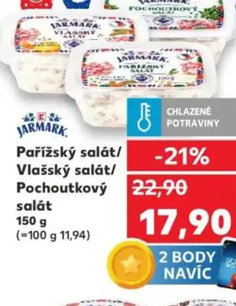 Kaufland Pařížský salát/ Vlašský salát/ Pochoutkový salát nabídka