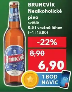 Kaufland BRUNCVÍK Nealkoholické pivo nabídka