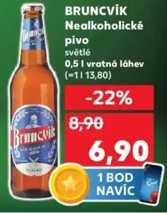 Kaufland BRUNCVÍK Nealkoholické pivo nabídka