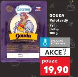 Kaufland GOUDA Polotvrdý sýr plátky nabídka