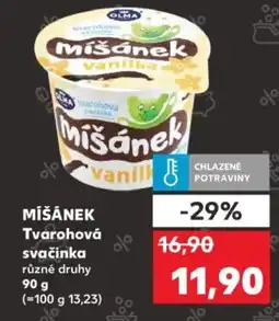 Kaufland různé druhy 90 g Tvarohová svačinka nabídka
