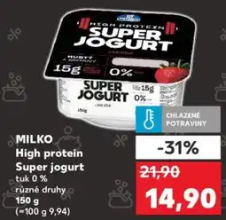 Kaufland MILKO High protein Super jogurt nabídka
