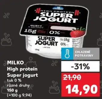 Kaufland MILKO High protein Super jogurt nabídka