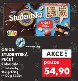 Kaufland ORION STUDENTSKÁ PEČEŤ Čokoláda nabídka