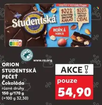 Kaufland ORION STUDENTSKÁ PEČEŤ Čokoláda nabídka