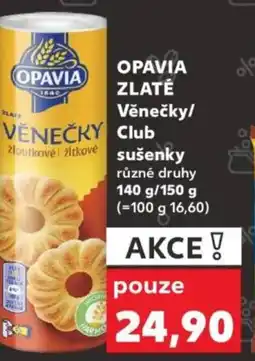 Kaufland OPAVIA ZLATÉ Věnečky/ Club sušenky nabídka