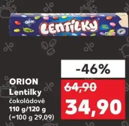 Kaufland ORION Lentilky čokoládové nabídka