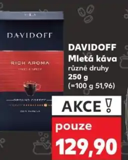 Kaufland DAVIDOFF Mletá káva nabídka