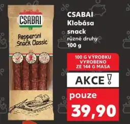 Kaufland CSABAI Klobása snack nabídka